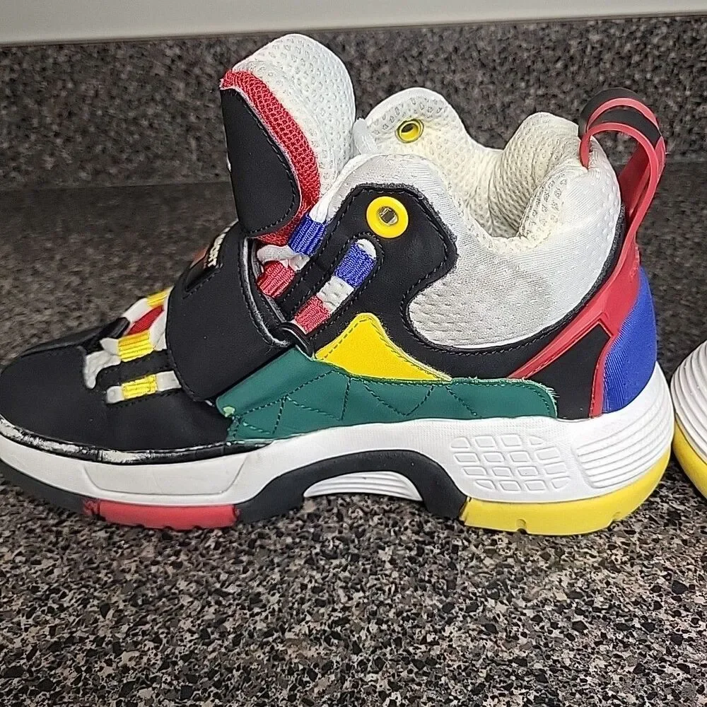 Polo Sport Ralph Lauren Ps100 High Top Shoes Boys‎ Size 5 Black / Multicolor